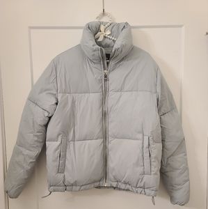 NWT Express Light Gray Puffer Jacket